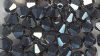 25 Jet Hematite 2x AB 4mm Bicone Swarovski